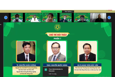 Thầy Hà Văn Hải – Hiệu trưởng Trường THPT Mỹ Tho, tỉnh Nam Định tham dự Hội thảo trực tuyến “Ứng phó với dịch bệnh COVID-19 trong tình hình mới của các trường THPT, đại học” do Học viện Nông nghiệp Việt Nam tổ chức