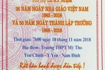 GIẤY MỜI LỄ KỶ NIỆM 50 NĂM