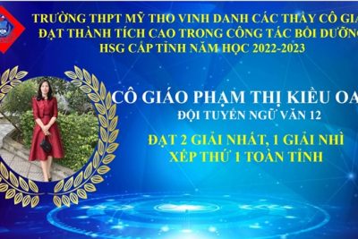VINH DANH CÁC THẦY CÔ GIÁO VÀ CÁC EM HỌC SINH ĐẠT THÀNH TÍCH CAO TRONG KÌ THI HỌC SINH GIỎI CẤP TỈNH NĂM HỌC 2022 -2023